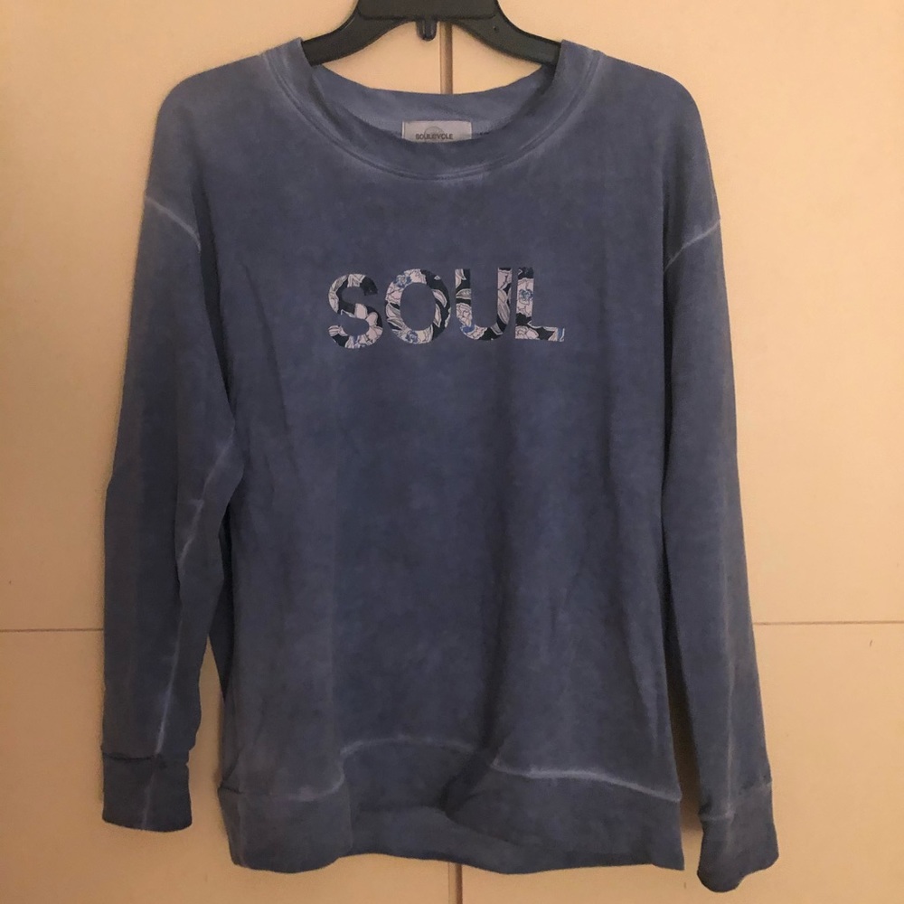 Soulcycle acid wash sweatshirt